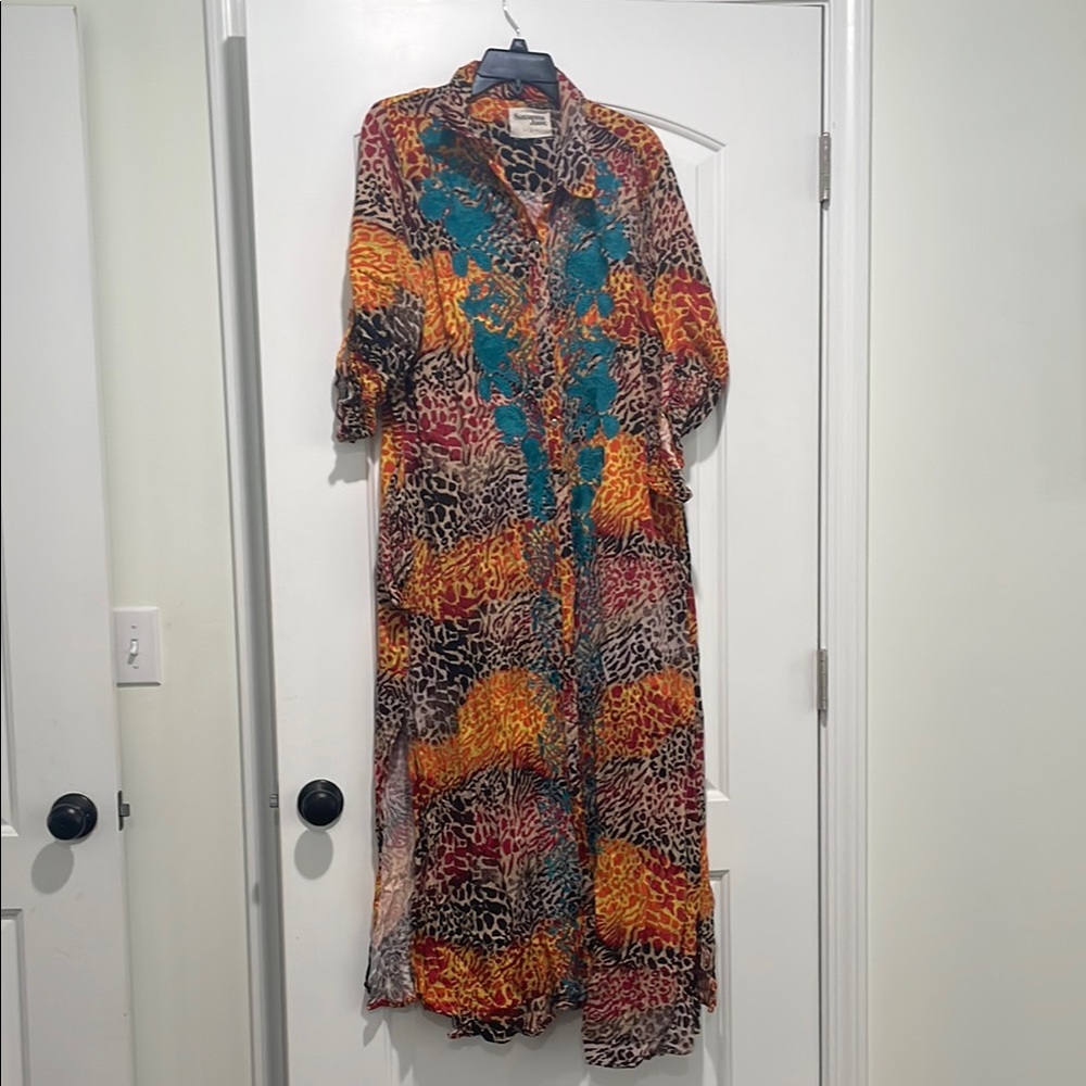 Multicolor Animal Print Maxi Dress
